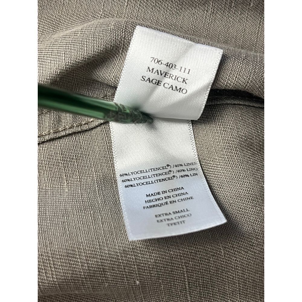 Rails Linen Blend Jacket Size XS Mint Maverick Sage Camo - Picture 7 of 8